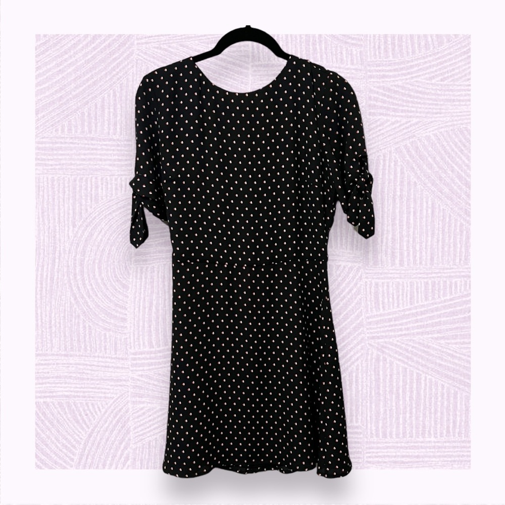 Gianni Bini black dress with delicate flowers sz XS